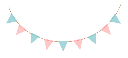 Festive garlands for holiday decorations, theme parties, posters or banners. Vector illustration.