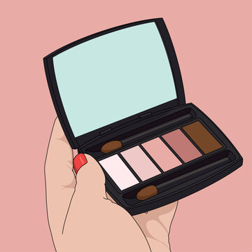Minimalist Makeup Palette Illustration