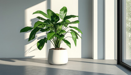 green plant in a modern interior