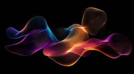 Colorful Abstract Fractal Background with Smoke and Flowing Waves