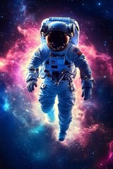 Fototapeta premium Astronaut in Nebula.