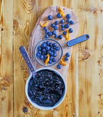 homemade blueberry jam with orange zest