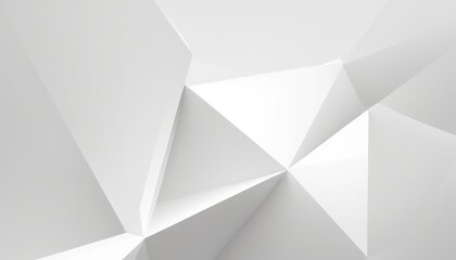 Fototapeta premium Abstract Geometric Origami: A minimalist composition featuring intricate geometric shapes in shades of white, creating a visually stunning display of light and shadow.