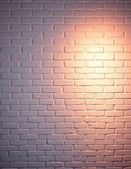 Gleaming lights reflect on a clean white brick wall, studio, holiday