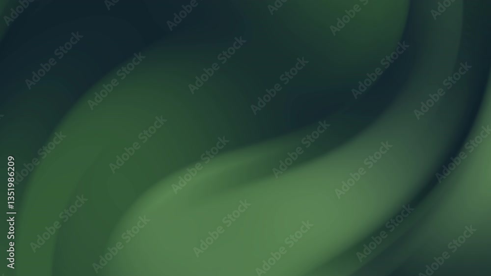 Poster abstract smooth wavy green gradient background animation