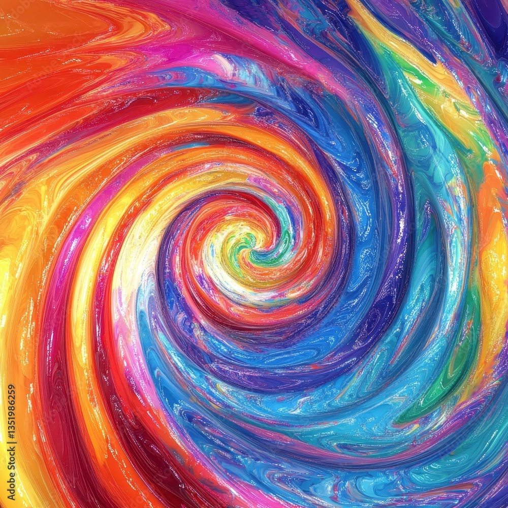 Poster a colorful swirl with many colors in an artistic design