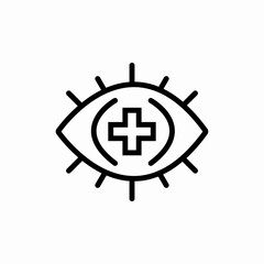 Healthcare vision eye icon vector sign