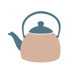 Teapot vector art Illustration isolated on white background.