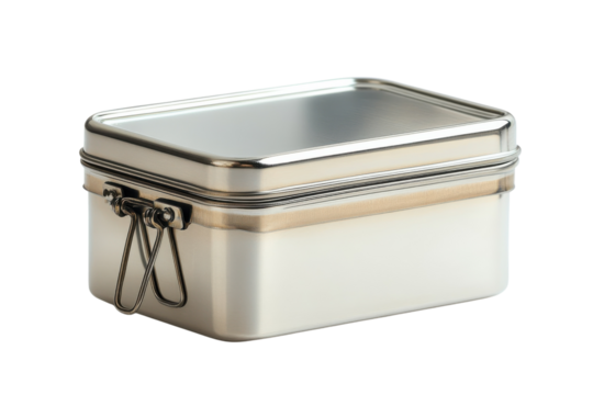 Nostalgic lunchbox whispering memories of simpler days vintage metal box with soft reflective lighting