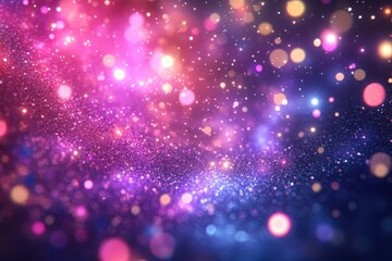 Fototapeta premium Beautiful colorful abstract bokeh glitter and particle light illustration design