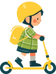 킥보드 타는 어린이