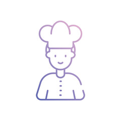 Chef male vector icon stock illustration