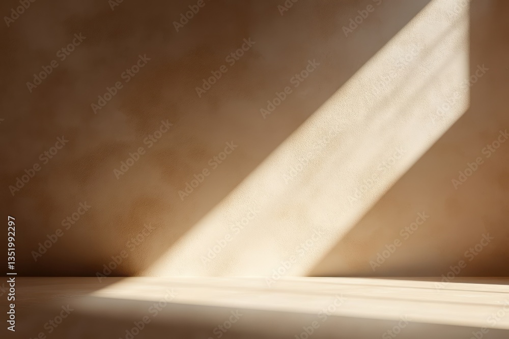 Poster warm light abstract background for product display with soft shadows and minimalist texture