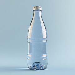 Sparkling water bottle in studio high-quality product photography contemporary aesthetic minimalist background