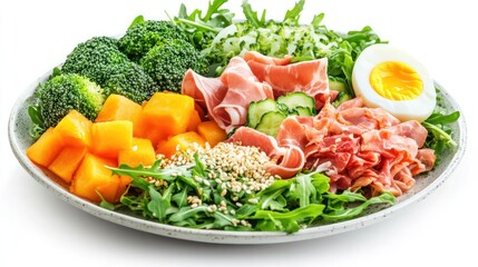 Healthy salad plate, studio shot