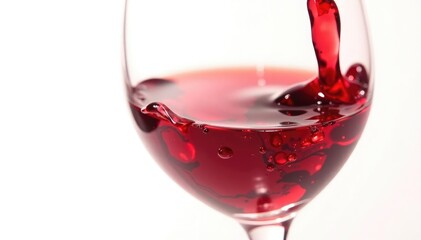 Rich red wine poured, swirling in glass against stark white , cabernet, drink photography