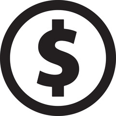 Dollar symbol icon vector on white background