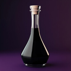 Elegant balsamic vinegar bottle studio setting product photography minimalist aesthetic close-up culinary art