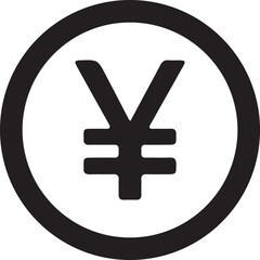 Yuan symbol icon vector on white background