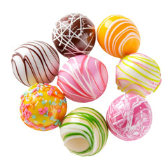 Colorful Chocolate Candy Balls Sweet Treats Delightful Dessert