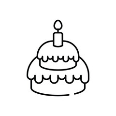 Cake vector icon stock illustration