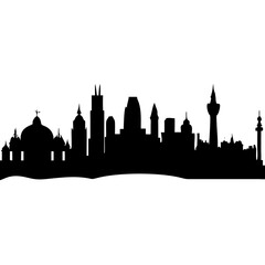 Fototapeta premium Urban Skyline Silhouetteic Cityscape Vector for Design and Illustration