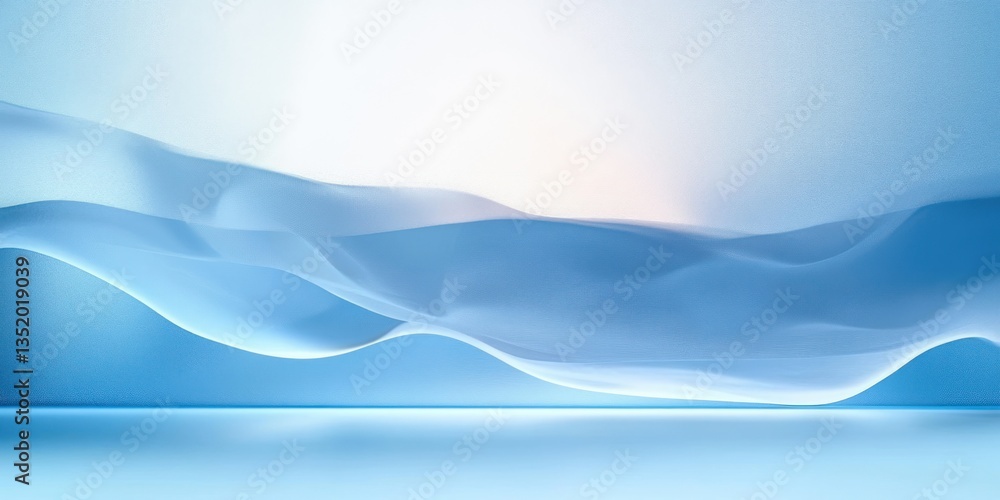 Poster minimalist abstract blue background with soft lighting for clean and modern product display