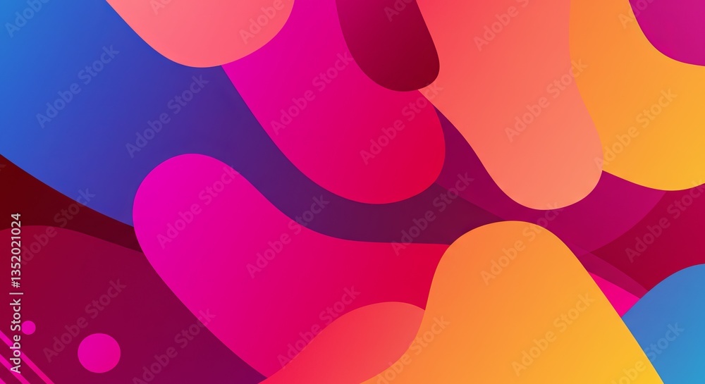 Poster a colorful abstract background with a pink and yellow swirl