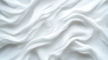 Fototapeta premium Soft White Fabric Drapes: Elegant Textile Background