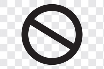 Forbidden sign. Stop and ban red circle symbol