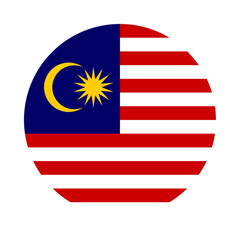 Round Malaysia flag icon