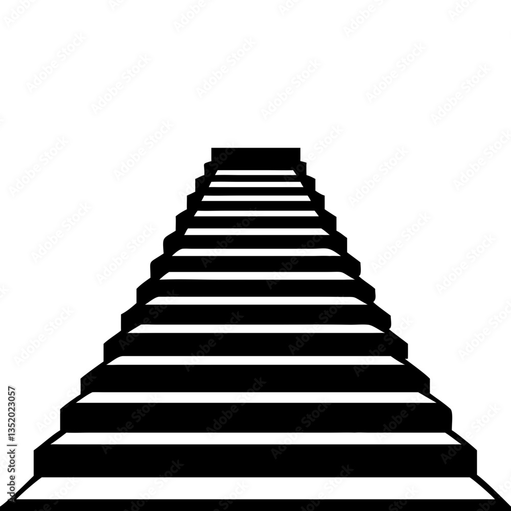Poster abstract staircase perspective vector for design and art projects
