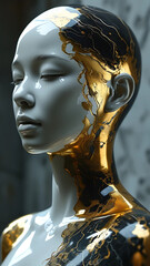 golden female head