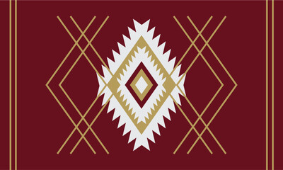 Navajo tribal vector seamless pattern. Native American ornament, Ethnic South Western d&eacute;cor style.  Boho geometric ornament. Vector seamless pattern. Mexican blanket rug. Woven carpet illustration. 
