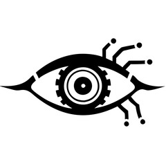 Futuristic Cybernetic Eye Vector Concept for Technology and AI Design