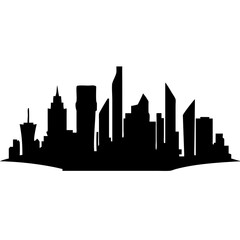 Fototapeta premium City Skyline Vector Silhouette Urban Landscape for Posters and Designs