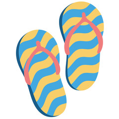 flip flop handrawn flat style illustration