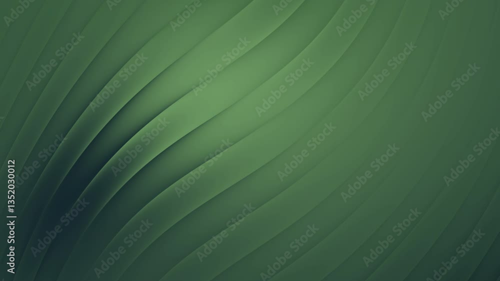 Aufkleber dark green abstract background with smooth lines and gradient