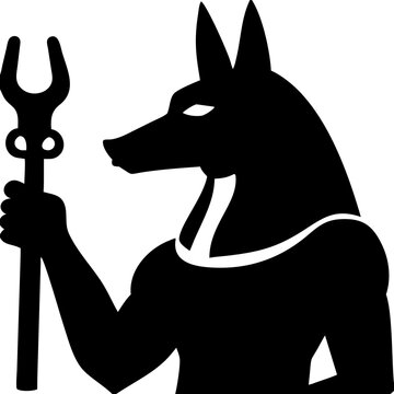 recommend clip art: Ancient Egyptian Anubis Vector Illustration for Cultural Art and Design Projects