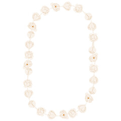 thai jasmine garland handrawn flat style illustration