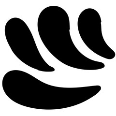 water splash abstract soft droplet handrawn solid style illustration