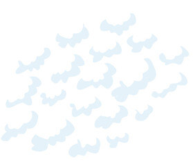 Black and White Line Art Stratus Cloud Illustration Drawing Outline Sketch Minimalist Ink Design