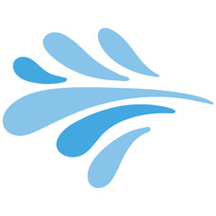 water splash layered spray curve handrawn flat style illustration