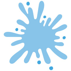 water splash round splash shape handrawn flat style illustration