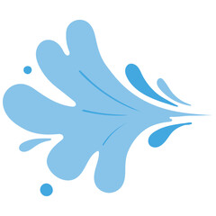 water splash scattered splash burst handrawn flat style illustration