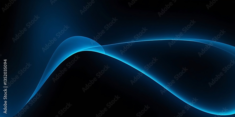 Wall mural blue abstract lines swoosh wave smooth wave border background wave blue flow. an elegant blue wave s
