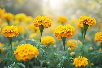 Obraz premium yellow flowers in a field