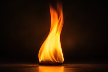 A close up photograph of a striking and vivid flame