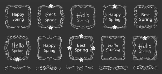 Calligraphic design elements . Decorative swirls or scrolls, vintage frames , flourishes, labels and dividers. Retro vector illustration