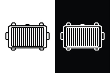 Download Car Radiator Silhouette Icon Crisp Vector Graphic.